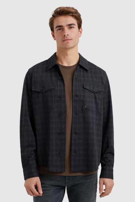 Vanguard long sleeve shirt check tech blend